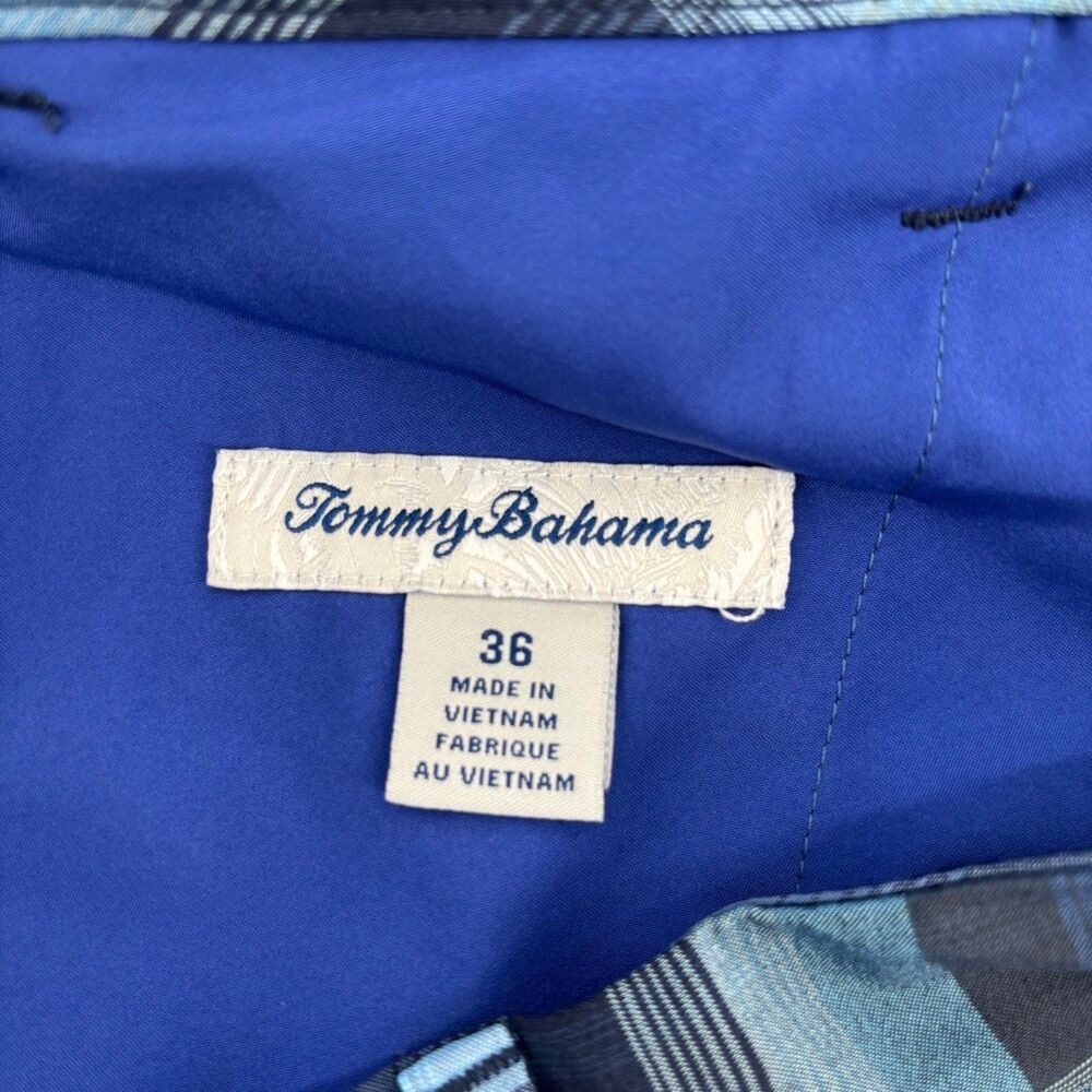 Tommy Bahama IslandZone Performance Hybrid Shorts Blue Plaid Men 36 Stretch Golf - Picture 4 of 9